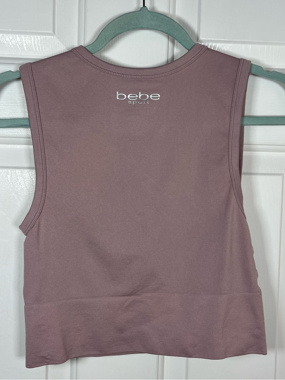 bebe Sleeveless Crop Tank Top - Mauve - Picture 2 of 3